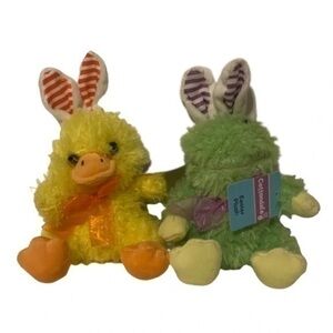 NWT. COTTONDALE Easter Plush- Duck & Frog